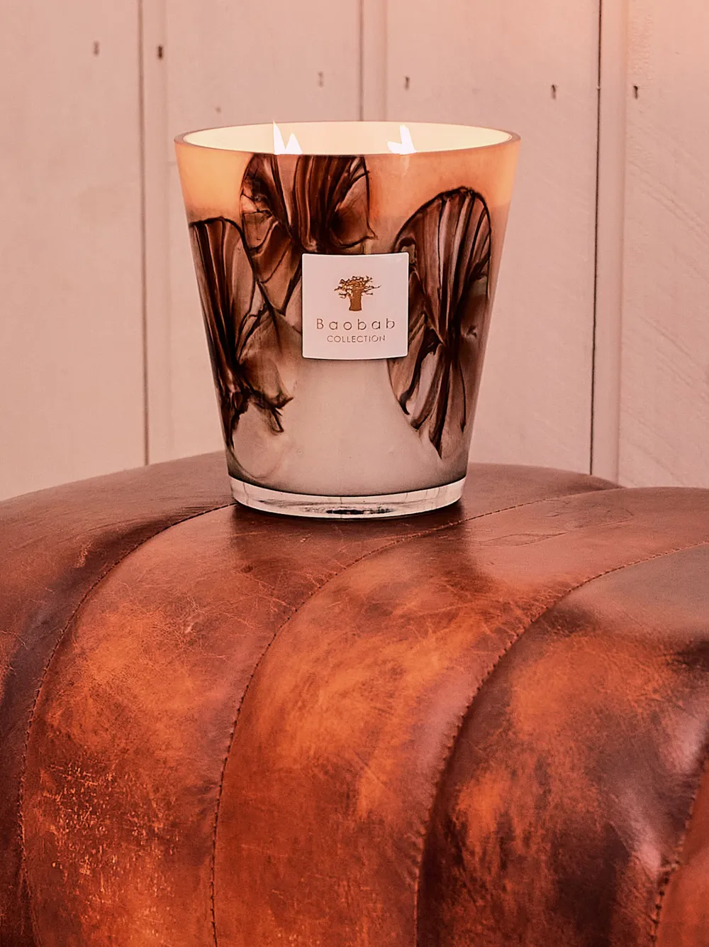 Baobab Collection Ceramic Oceania Anangu Candle (2.3kg) In Grey