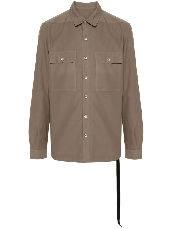 【Rick Owens DRKSHDW】Hollywood オーガニックコットン シャツ Rick Owens DRKSHDW オーガニックコットン ポプリンシャツ