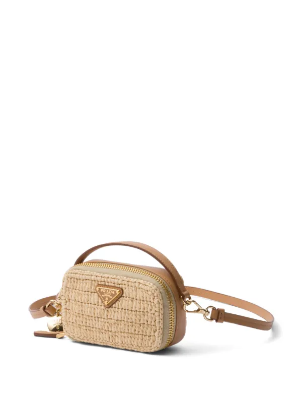 Prada クロシェ ポーチ | ニュートラル | FARFETCH JP