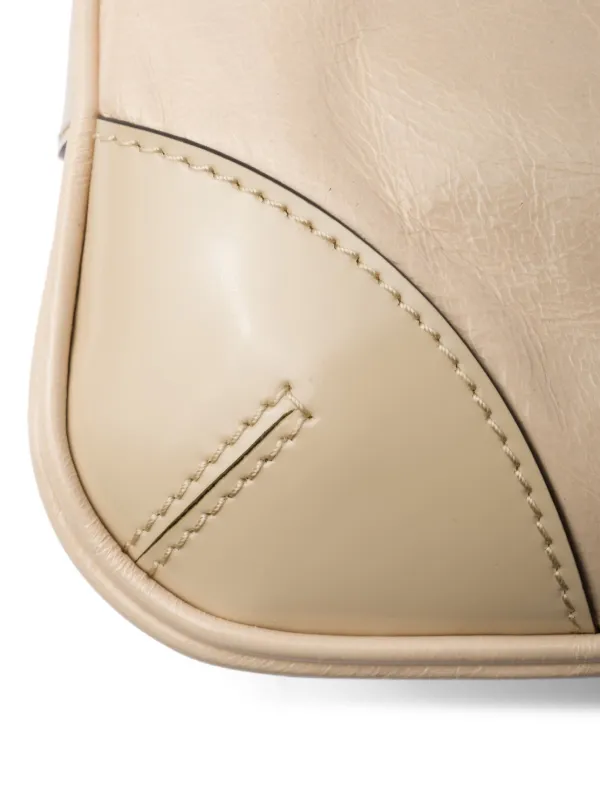 Prada Small Re-Edition 2002 Leather Shoulder Bag | Neutrals