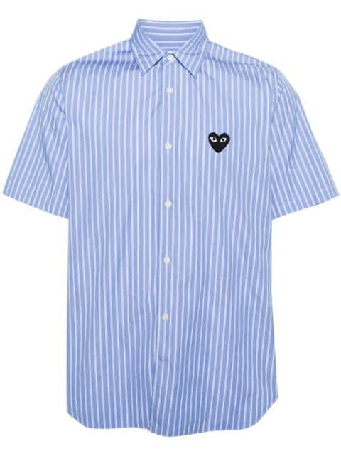 Comme Des Garçons Play chemise rayée à patch cœur