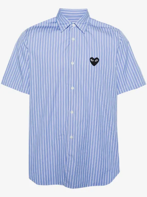 Comme Des Garçons Play Heart-patch striped shirt