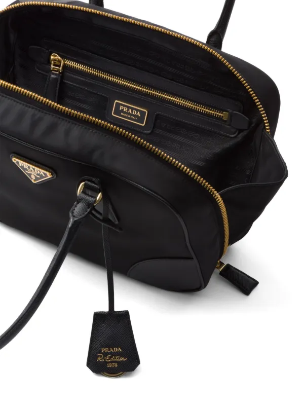 トートバッグ PRADA Black canvas medium Re-Edition 1978 handbag Prada Medium Re-Edition 1978 Tote Bag | Black | FARFETCH