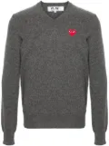 Comme Des Garçons Play heart-patch wool jumper - Grey