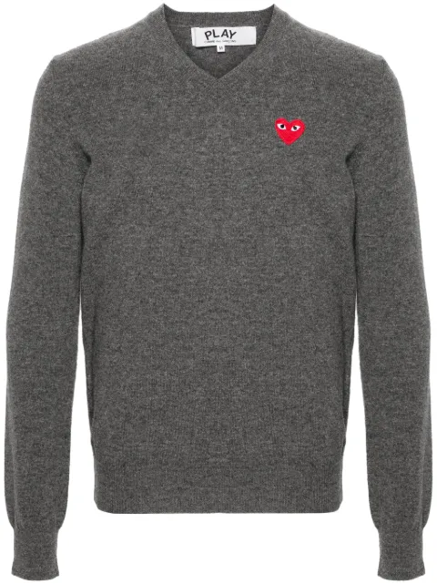 Comme Des Garçons Play heart-patch wool jumper