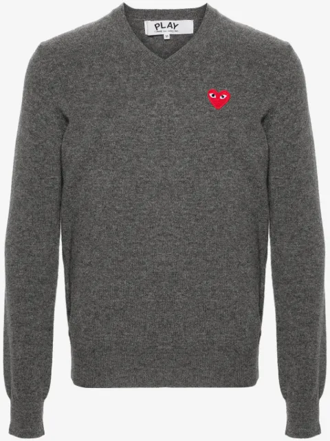Comme Des Garçons Play heart-patch wool jumper