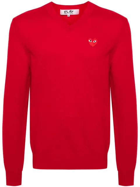 Comme Des Garçons Play Heart-patch wool jumper