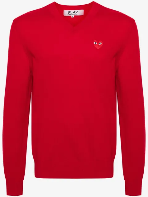 Comme Des Garçons Play Heart-patch wool jumper