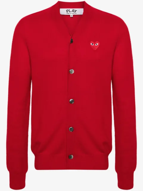 Comme Des Garçons Play logo-appliqué wool cardigan