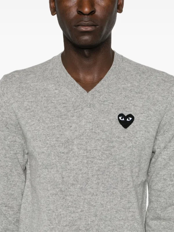 COMME des GARÇONS グレー 長袖セーター M Comme Des Garçons Play メランジ セーター | グレー | FARFETCH JP