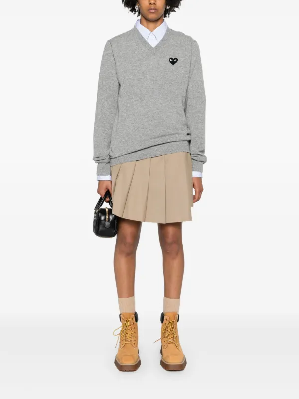 Comme Des Garçons Play メランジ セーター | グレー | FARFETCH JP