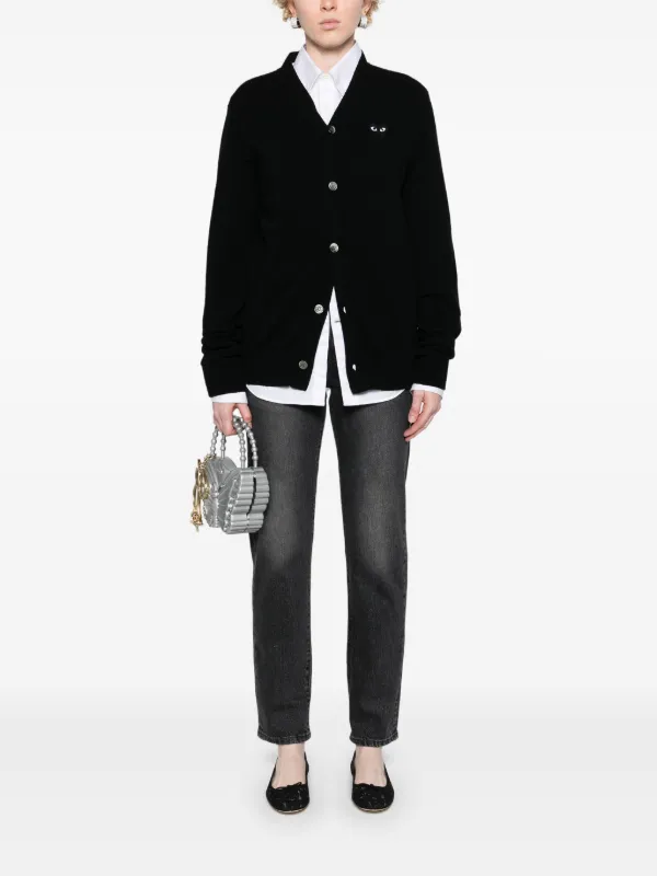 PLAY COMME des GARCONS カーディガン 黒 PLAY COMME des GARÇONS 黒カーディガン コレクション：NEW