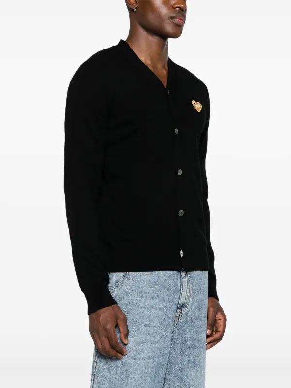 Comme Des Garçons Play ハートパッチ カーディガン Comme Des Garçons Play ハートパッチ カーディガン | ブラック