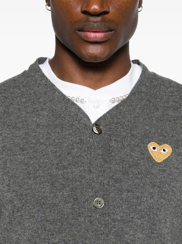 Comme Des Garçons Play メランジ カーディガン | グレー | FARFETCH JP