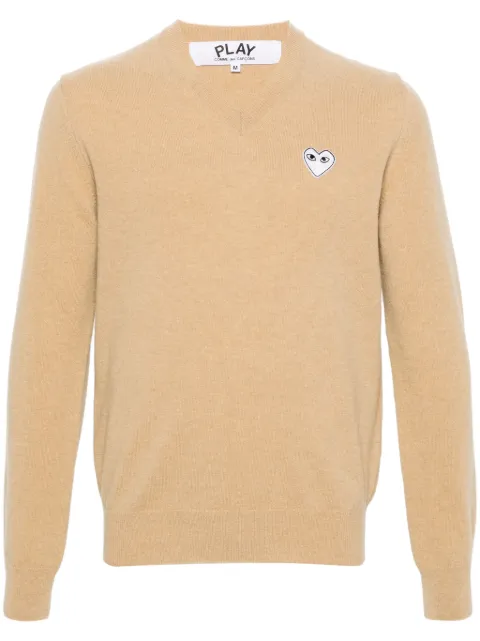 Comme Des Garçons Play heart-patch wool jumper