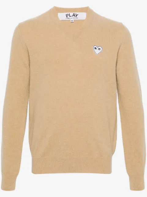 Comme Des Garçons Play heart-patch wool jumper