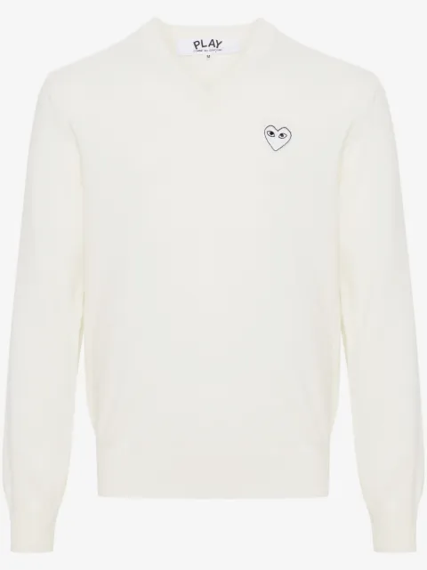 Comme Des Garçons Play heart-patch wool jumper