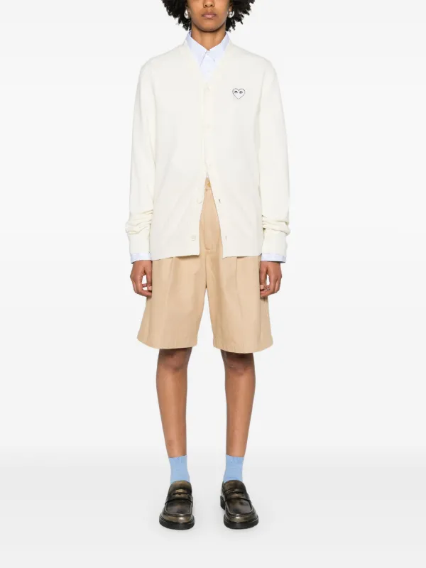 Comme des Garçons 21ss Wool Cardigan Comme Des Garçons Play Wool Cardigan | Grey | FARFETCH