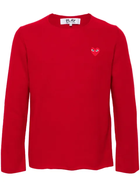 Comme Des Garçons Play heart-patch wool jumper 