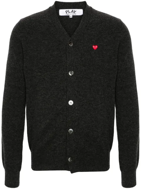 Comme Des Garçons Play heart-patch wool cardigan