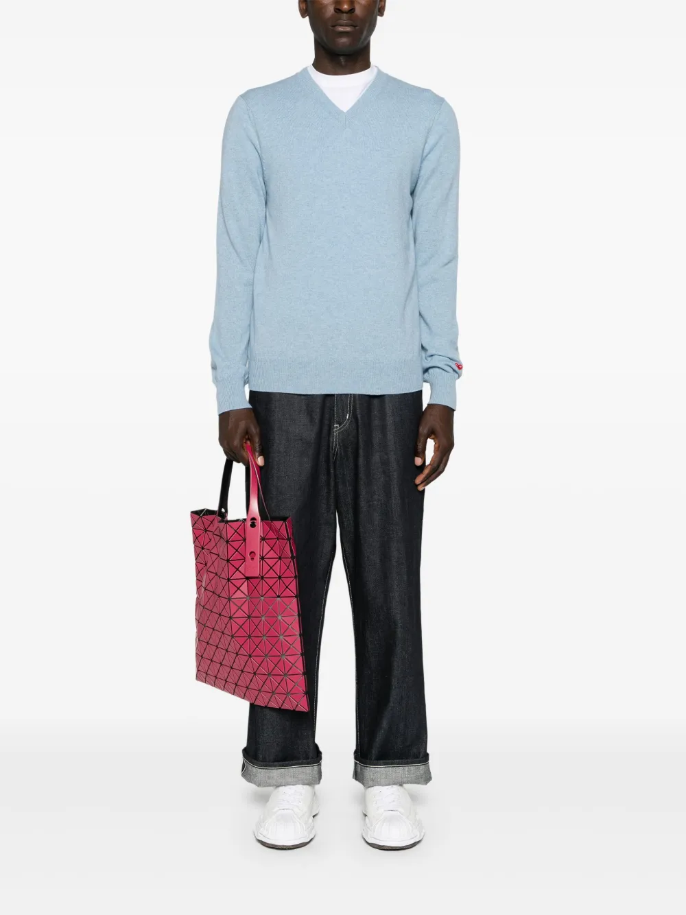 Comme Des Garçons Play Vest met hartpatch - Blauw