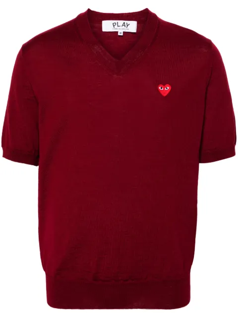 Comme Des Garçons Play heart-patch wool jumper