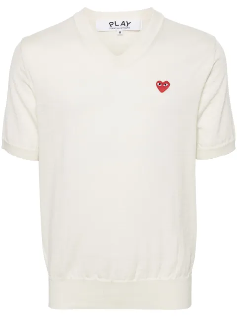 Comme Des Garçons Play heart-patch wool jumper