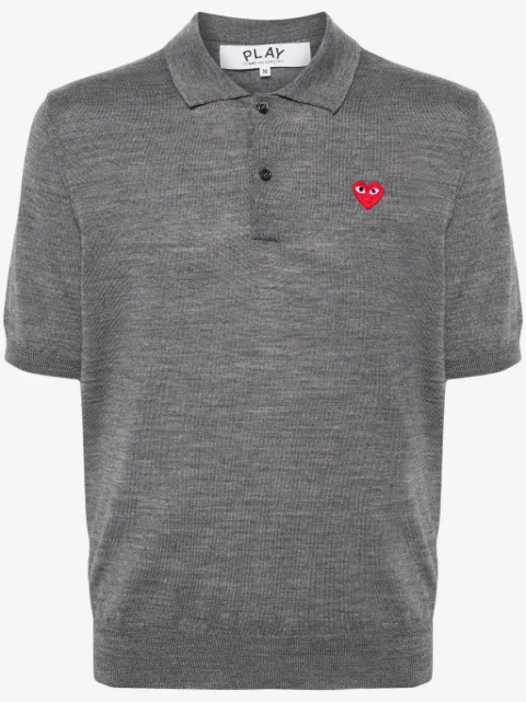 Comme Des Garçons Play heart-patch wool polo shirt