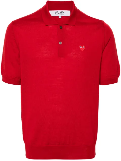 Comme Des Garçons Play heart-patch wool polo shirt