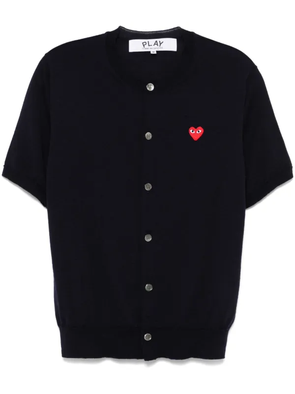Comme Des Garçons Play ハートパッチ カーディガン | ブルー