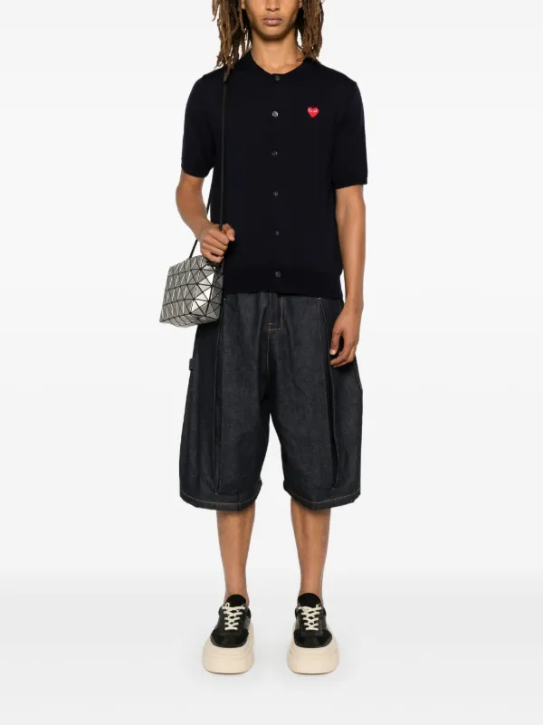 Comme Des Garçons Play ハートパッチ カーディガン | ブルー