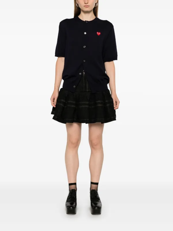 Comme Des Garçons Play ハートパッチ カーディガン | ブルー