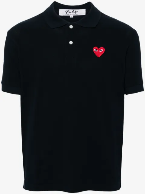 Comme Des Garçons Play Camisa polo com patch de coração