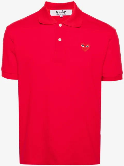 Comme Des Garçons Play Camisa polo com patch de coração