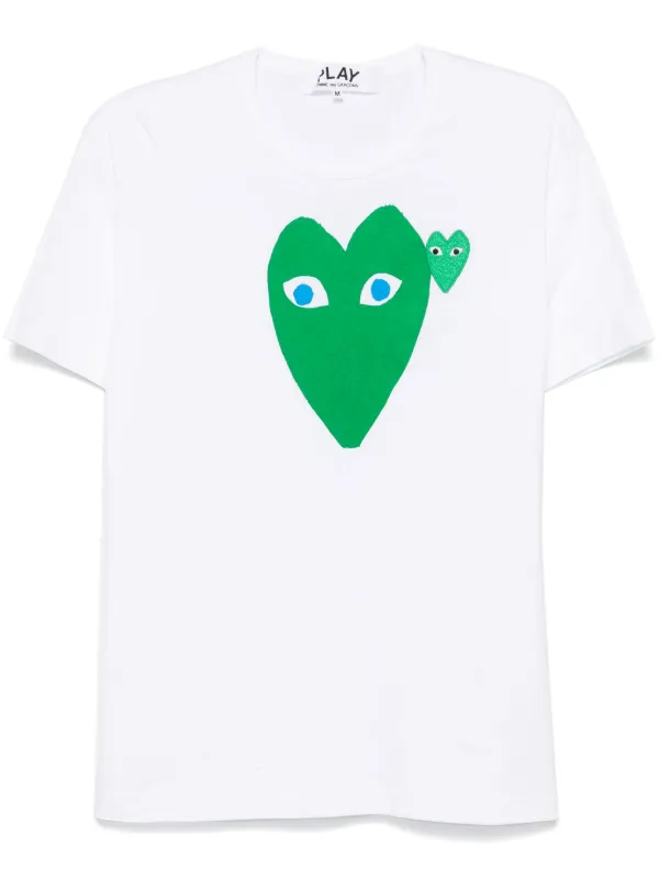 Comme Des Garçons Play ハートプリント Tシャツ | ホワイト | FARFETCH JP
