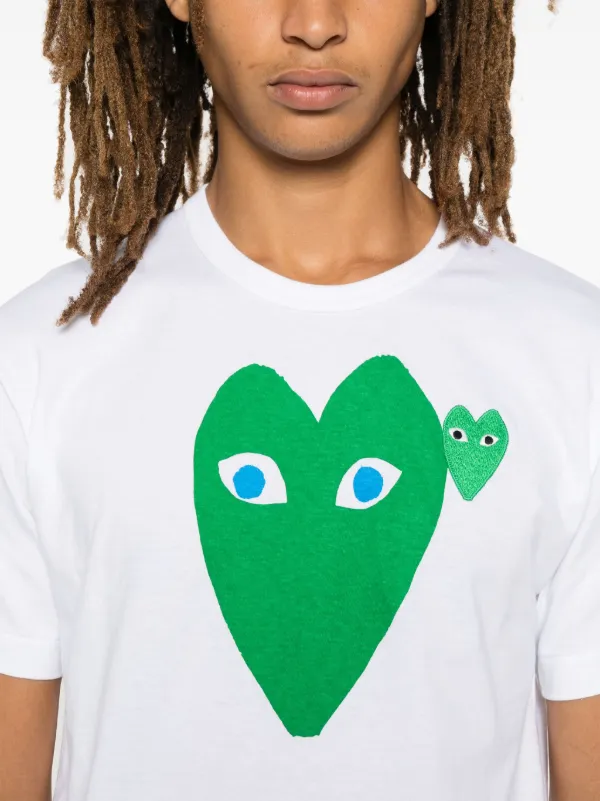 Comme Des Garçons Play ハートプリント Tシャツ | ホワイト | FARFETCH JP