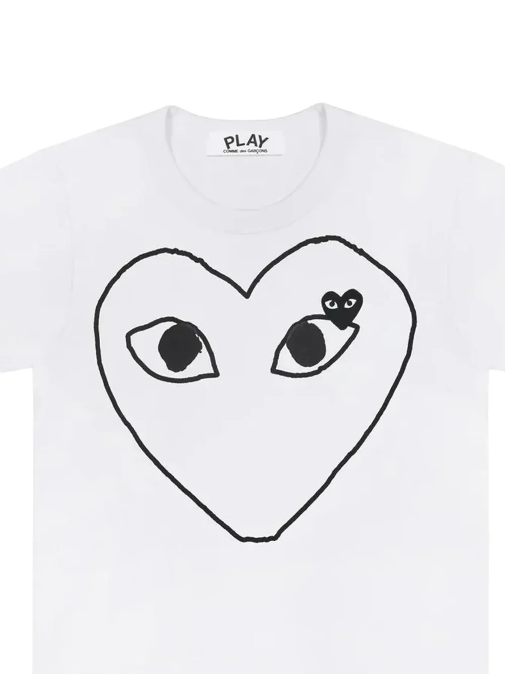 Comme Des Garçons Play Signature Heart Print Cotton T-shirt