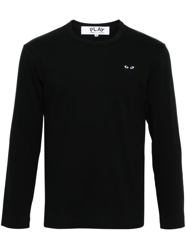 Shirt Black Heart Tee Cdg Play Comme Des Garçons Play Heart-patch