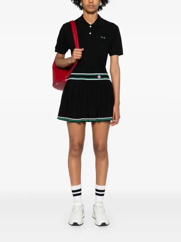 Comme Des Garçons Play Heart ピケポロシャツ | ブラック | FARFETCH JP