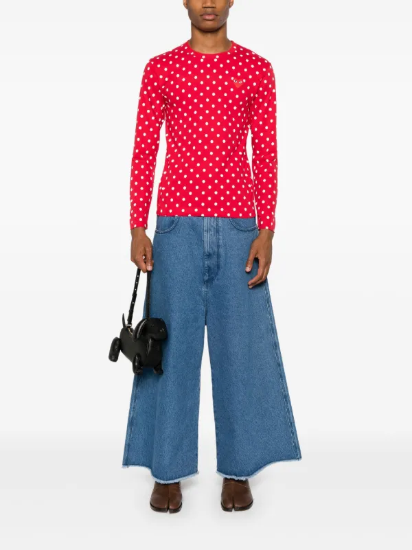 Comme Des Garçons Play ポルカドット Tシャツ | レッド
