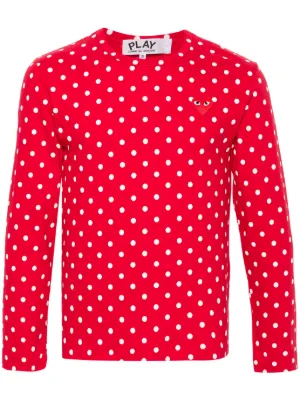 Comme Des Garçons Play ポルカドット Tシャツ | ブルー | FARFETCH JP