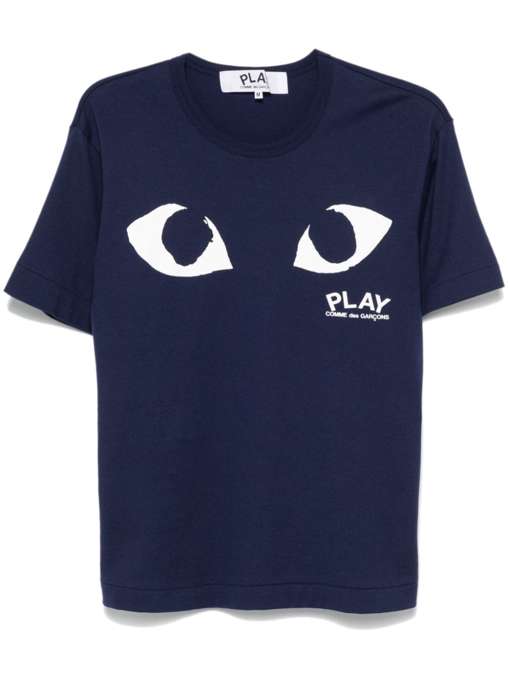 Shop Comme Des Garçons Play Logo-print T-shirt In Blue