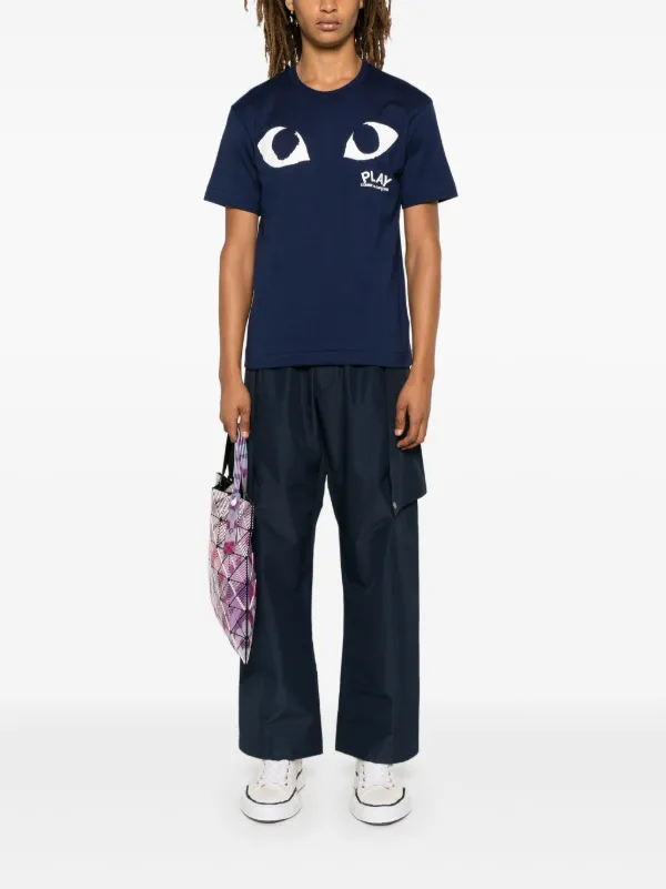 Comme Des Garçons Play logo-print T-shirt | Blue | FARFETCH