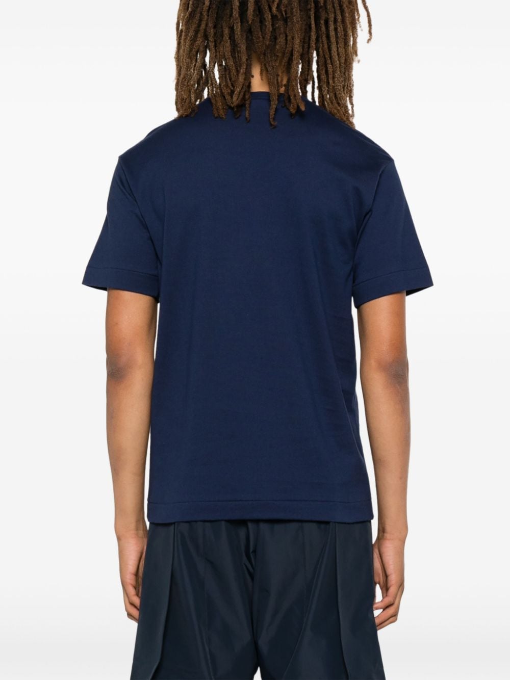 Shop Comme Des Garçons Play Logo-print T-shirt In Blue