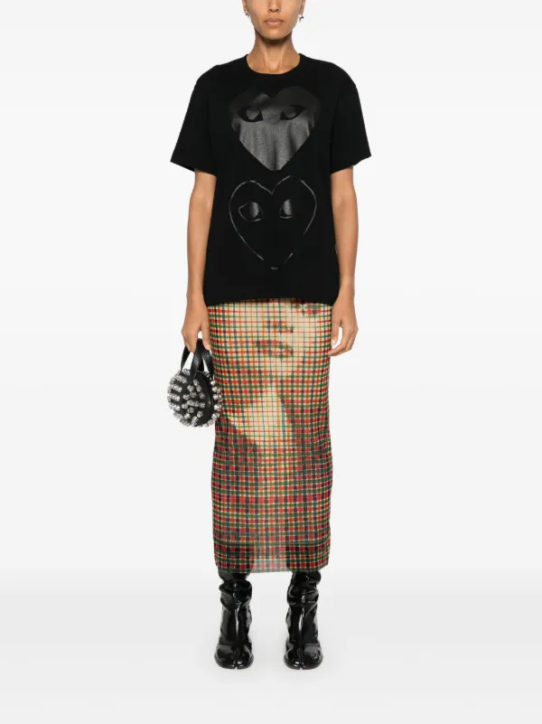 Comme Des Garçons Play ハートプリント Tシャツ | ブラック