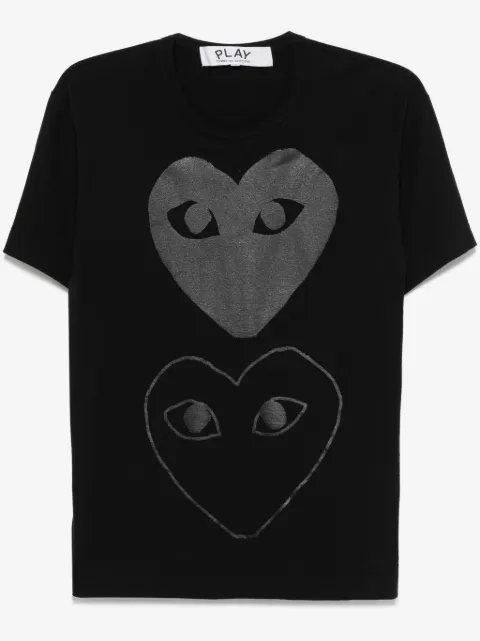Comme Des Garçons Play playera con corazones estampados
