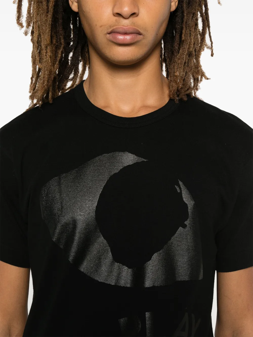 Comme Des Garçons Play T-shirt met oogprint Zwart