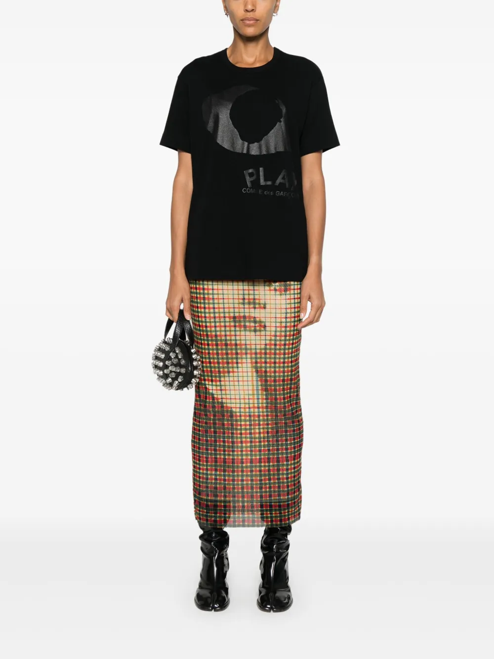 Comme Des Garçons Play T-shirt met oogprint Zwart