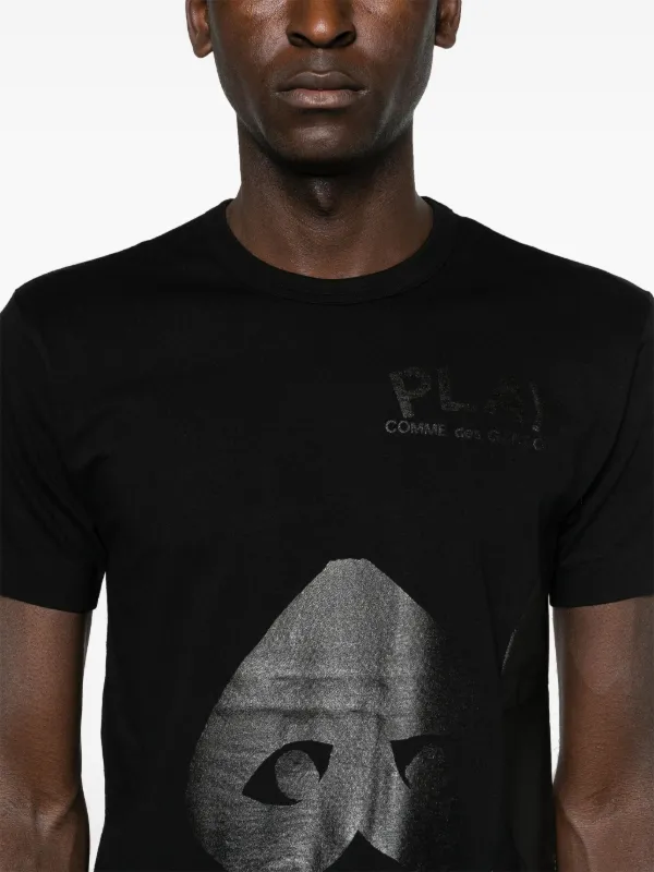 Comme Des Garçons Play ロゴ Tシャツ | ブラック | FARFETCH JP
