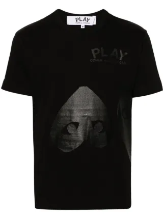 Comme Des Garçons Play ロゴ Tシャツ | ブラック | FARFETCH JP